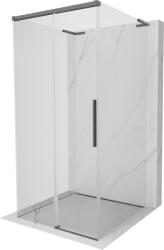 Mexen Rox-3S L 3-oldalas tolóajtós zuhanykabin 100 x 100 cm, átlátszó, gun gray kefélt - 8C2L-100-100-66-00-3S (8C2L-100-100-66-00-3S)