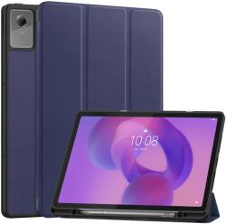  LEATHER Husă tip carte pentru Lenovo Idea Tab Plus / Tab K12 albastră