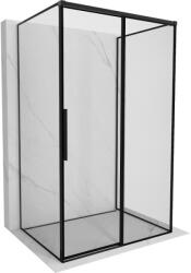 Mexen Rox-3S 3-falú zuhanykabin, jobbra tolóajtós, 155 x 80 cm, fekete keret, fekete - 8C2-155-080-70-70-3S-P (8C2-155-080-70-70-3S-P)