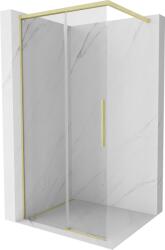 Mexen Rox Walk-in zuhanyfal 80 x 200 cm, átlátszó 8 mm, arany szálcsiszolt - 8C2-080-003-55-00 (8C2-080-003-55-00)