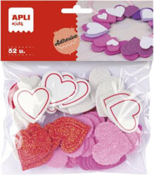 Apli Moosgumi, öntapadó, szívek, APLI "Eva Sheets", vegyes színek, 52db/cs (13283) - mystock