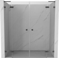 Mexen Lunar L Duo 180 cm-es, átlátszó, kefélt pisztolyszürke zuhanyajtó - 834DL-180-000-66-00 (834DL-180-000-66-00)