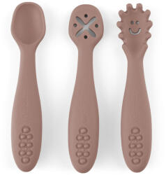  P&M Szilikon gyakorló kanál szett 3 db Take&Match Velvet Latte 6m+