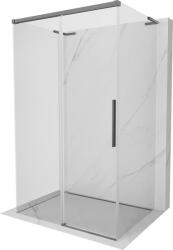 Mexen Rox-3S L 3-falú tolóajtós zuhanykabin, 105 x 100 cm, átlátszó, fegyverfém - 8C2L-105-100-95-00-3S (8C2L-105-100-95-00-3S)