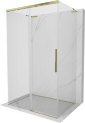 Mexen Rox-3S L 3-falú, tolóajtós zuhanykabin 150 x 85 cm, átlátszó, arany - 8C2L-150-085-50-00-3S (8C2L-150-085-50-00-3S)