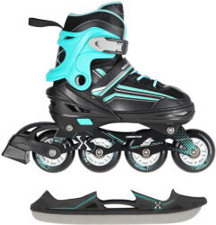 NILS Extreme Gyermek inline korcsolya cserélhető hokikorcsolyával 2in1 Nils Extreme NH18190 39 fekete|kék
