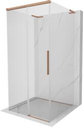 Mexen Rox-3S L 3-falú, tolóajtós zuhanykabin 90 x 90 cm, átlátszó, kefélt réz - 8C2L-090-090-65-00-3S (8C2L-090-090-65-00-3S)