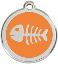 Red Dingo Rozsdamentes halcsont mintás acél biléta narancssárga - falatozoo