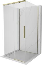 Mexen Rox-3S 3-falú zuhanykabin elhúzható, 95 x 95 cm, átlátszó, arany - 8C2-095-095-50-00-3S (8C2-095-095-50-00-3S)