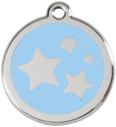 Red Dingo Rozsdamentes csillag mintás acél biléta világoskék - falatozoo