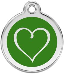 Red Dingo Rozsdamentes törzsi szív mintás acél biléta zöld - falatozoo