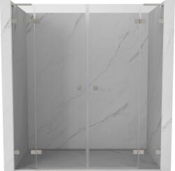 Mexen Lunar L Duo nyíló zuhanyajtó 170 cm, átlátszó, szálcsiszolt nikkel - 834DL-170-000-97-00 (834DL-170-000-97-00)