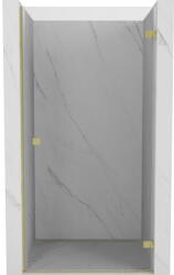 Mexen Lunar-B zuhanyajtó jobbos nyíló 55 cm, átlátszó, arany kefefényű - 832-055-000-55-00-P (832-055-000-55-00-P)