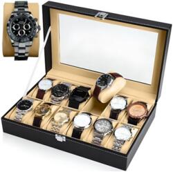 Retoo 12 rekeszes elegáns óratartó doboz, órarendező, 30 x 20, 5 x 8 cm, RT (O633)