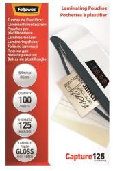 Fellowes Meleglamináló fólia, 125 mikron, 54x86 mm, fényes, 100 db, FELLOWES (5306302) - tonerpiac