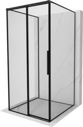 Mexen Rox-3S háromoldalú zuhanykabin 3 falú bal 100 x 100 cm, fekete keret, fekete - 8C2-100-100-70-70-3S-L (8C2-100-100-70-70-3S-L)