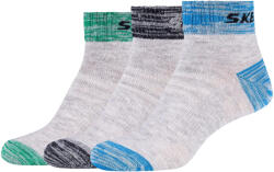 Skechers Lány zokni, Skechers 3PPK Wm Mesh Ventilation Quarter Socks, szürke 30 szürke