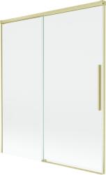 Mexen Rox 2-szárnyú toló fürdőszobai paraván, 140 x 150 cm, átlátszó, arany szálcsiszolt - 8C9-140-001-55-00 (8C9-140-001-55-00)