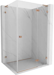 Mexen Lunar L jobbra nyíló zuhanykabin, 75 x 80 cm, átlátszó, csiszolt réz - 834L-075-080-65-00-P (834L-075-080-65-00-P)