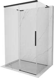 Mexen Rox-3S L 3-falú zuhanykabin tolóajtóval 160 x 75 cm, átlátszó, fekete - 8C2L-160-075-70-00-3S (8C2L-160-075-70-00-3S)