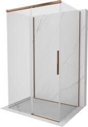 Mexen Rox-3S 3 oldalas zuhanykabin tolóajtóval 135 x 95 cm, átlátszó, rózsaarany - 8C2-135-095-60-00-3S (8C2-135-095-60-00-3S)
