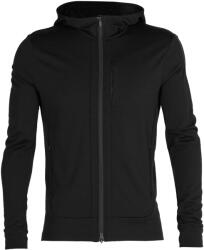 icebreaker Férfi jégtörő Quantum III LS Zip Hood trekking pulóver S fekete