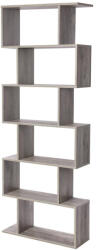 VASAGLE Könyvespolc, tárolópolc, 6 szintes, szürkés barna 70x24x190cm (LBC061M01)