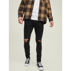 Jack and Jones Дънки Jack and Jones Men's Liam Slim Fit Ripped Straight Leg Jeans - Black Denim