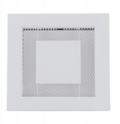 Kratki Raczak Dekoratív szellőzőrács fém Fehér 10x10 (KVM-10x10-B)