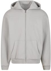 Build Your Brand Puha férfi cipzáros kapucnis pulóver Fluffy - Világos aszfalt | 3XL (BY285-1000401419)