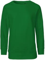 Neutral Gyerek pulóver kapucni nélkül organikus Fairtrade biopamutból - Palackzöld | 140/146 (NE-O33001-1000395483)