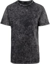 Build Your Brand Férfi póló Acid Washed - Sötétszürke / fehér | 3XL (BY070-1000296238)