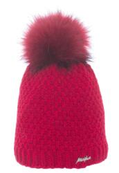 Majka Piros Női Téli Kötött Sapka Pomponnal Bélelt Majka (H-15)