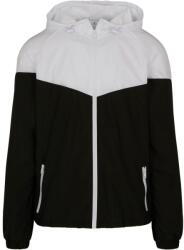 Build Your Brand Kétszínű férfi széldzseki - Fekete / fehér | XS (BY129-1000303366)