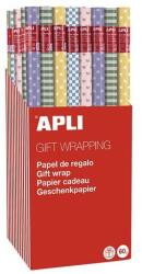 Apli Díszcsomagoló APLI Nordik Fun Pasztell tekercses 70x200 cm 55 tekercs/doboz vegyes mintákkal (A18630) - robbitairodaszer