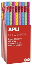 Apli Díszcsomagoló APLI Party tekercses 70x200 cm 55 tekercs/doboz vegyes mintákkal (A18911) - robbitairodaszer