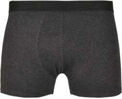 Build Your Brand Férfi boxer alsónadrág - 2 darab - Sötétszürke melírozott | 4XL (BY132-1000303603)
