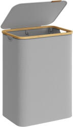 Brius Cos rufe textil pliabil 2 compartimente detasabile 130l, 52x39x71 cm, organizare, gri (EZ-LCB513G01)