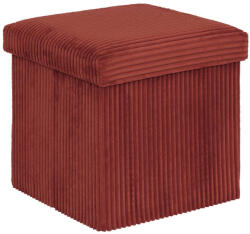 Brius Taburet pliabil Atmosphera Arum din material tip catifea raiat, 38x38x38 cm, ambra (JJ-207381D)