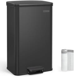 Brius Cos gunoi otel pedala soft-close saci inclusi 40l, 43x32x66 cm, design modern, negru (EZ-LTB540B4002) Cos de gunoi