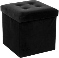 Brius Taburet pliabil Atmosphera Lysandre cu spatiu de depozitare, 38x38x38 cm, negru (JJ-121470H)