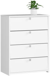 Brius Dulap pantofi pal 4 usi rabatabile depozitare, 66x36x85 cm, 12 perechi, alb (AK-38166950) Pantofar