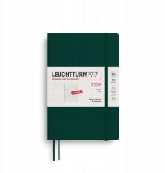Leuchtturm1917 heti naptár B6+, puha kötés, Forest Green, 2026 (372689)