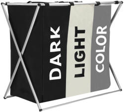 Brius Cos de rufe cu 3 compartimente, cadru aluminiu, 60x40x68cm, 146 litri (HA-0099)