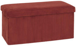 Atmosphera CrÃ©ateur d'intÃ©rieur Taburet dublu pliabil Atmosphera Arum din material tip catifea raiat, 76x38x38 cm, ambra (JJ-207382D)