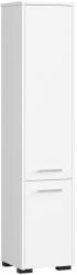 Brius Dulap baie pal tip coloana 2 usi 5 rafturi, 30x30x140 cm, design luminos, alb (AK-38164048)