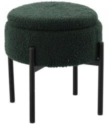 Brius Taburet copii rotund spatiu depozitare maxim 50 kg compact, 31x28 cm, design vesel, verde (PHO-8762)