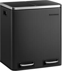 Brius Cos de gunoi din inox cu 2 compartimente colectare selectiva, cu galeti interioare, 2x15litri, negru (EZ-LTB30BK) Cos de gunoi