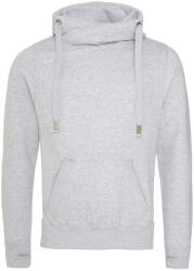 Just Hoods Pulóver keresztezett gallérral - Szürke melírozott | 2XL (JH021-1000080685)