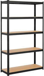 Brius Raft metalic depozitare 5 polite reglabile maxim 825 kg, 180x90x40 cm, robust, argintiu (HA-5162) Raft